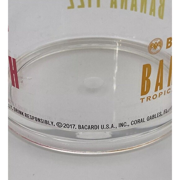 Bacardi Mixing Beaker Banana Fizz Berry Punch Banana Clear Acrylic Advertising - Picture 8 of 8